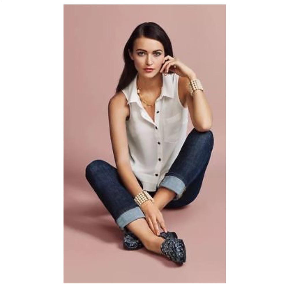 Cabi #3439 white pleat blouse